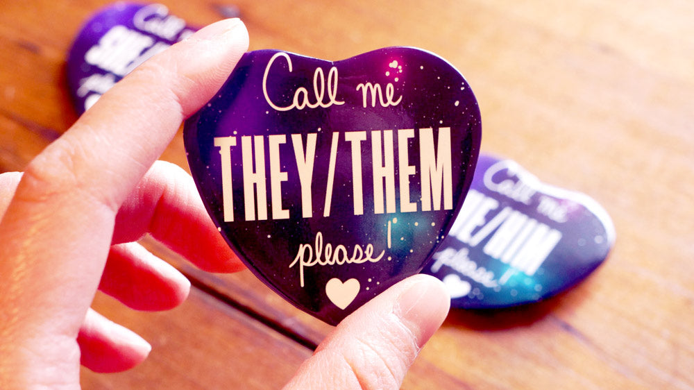 Galactic PRIDE Pronoun Badges