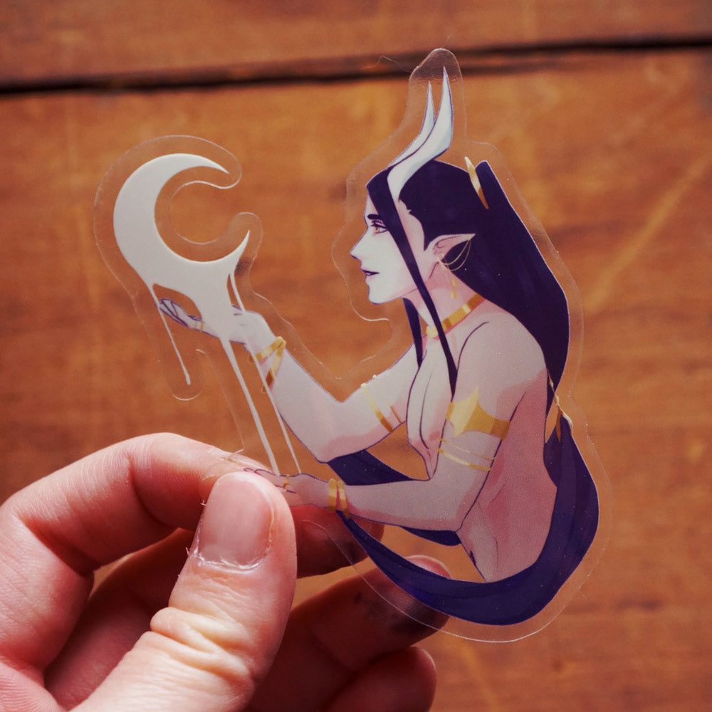 Moon Mage Original Clear Sticker