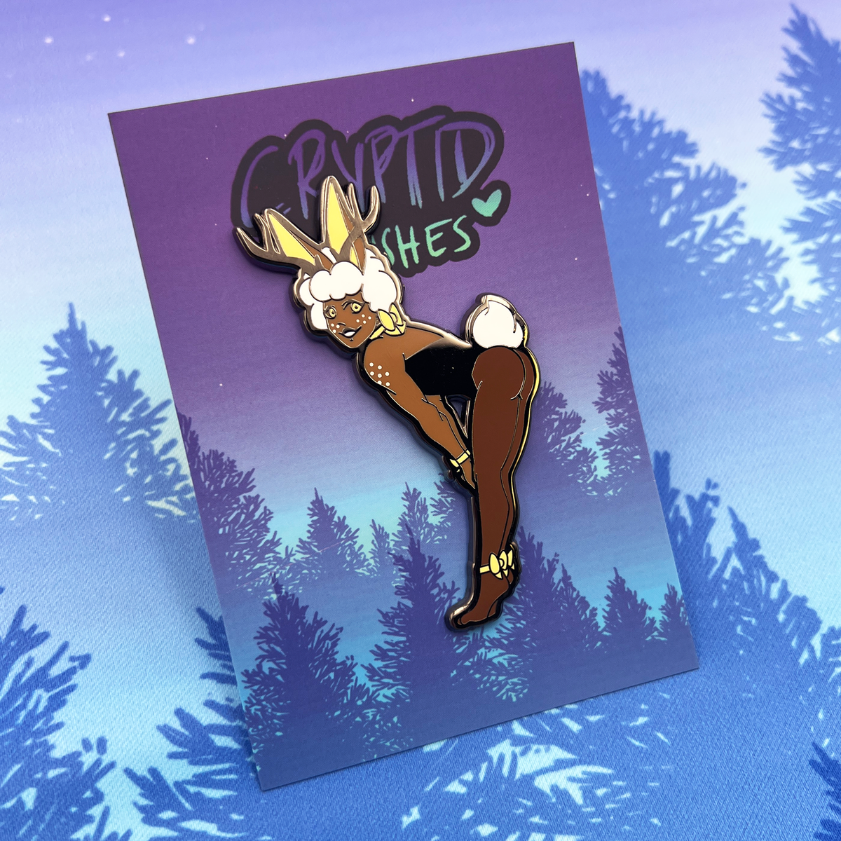Jackalope Enamel Pin