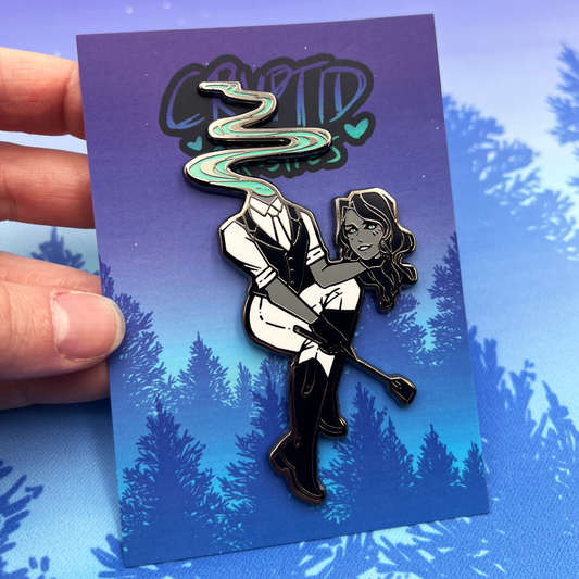 Dullahan Enamel Pin