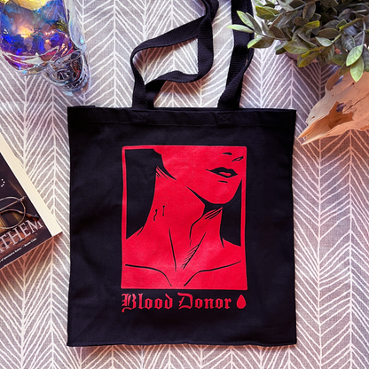 Blood Donor Canvas Tote Bag