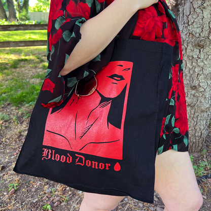 Blood Donor Canvas Tote Bag